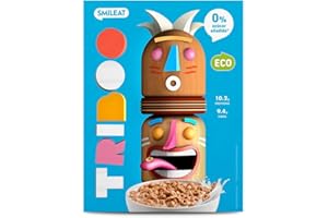 Smileat - Cereal TRIBOO Sabor a Dulce - Snack para peques - Sin Azúcar ni Sal Añadidos - Ecológico y 100% Vegetal - Textura Crunchy - Ideal con Leche o Yogur - 300g