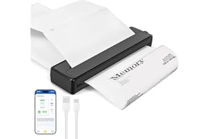 XINGGANG Impresora Termica Portatil A4, Impresora Inalámbrica Portátil Bluetooth Impresora Móvil Sin Tinta, Compatible con Formato A4, Impresora Térmica Compatible con Smartphone y Portátil