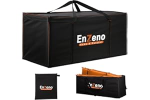 Enzeno Borsa portaoggetti per mobili da giardino, tessuto Oxford 420D, impermeabile, anti-UV, resistente, con manico per il trasporto e cerniera (175 x 75 x 55 cm)