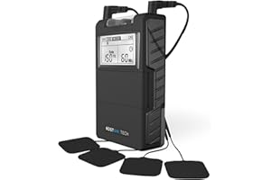 Boston Tech® Electroestimulador Muscular ME89 PRO | TENS EMS 7 Modos de Uso Personalizable | Alivio del Dolor + Estimulación Muscular | 4 Electrodos Batería de 9V Modos Ráfaga y Rampa Maletín Premium