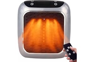 GENERIC Heat Me Pro Chauffage Mural en Céramique Portable 800 W pour Utilisation en Intérieur avec Télécommande, Chauffage Rapide en 3 Secondes, Élément Chauffant en Céramique Ptc gray