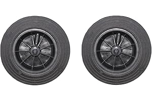 KIDSNADO 2 x Ersatzräder für Mülltonnen, schwarz, Rad für Müllgroßbehälter 60/80/120/240 Liter Mülltonne, Abfalleimer