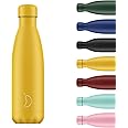 Chilly's Water Bottle - Stainless Steel and Reusable - Leak Proof, Sweat Free - Matte - All Burnt Yellow - 500ml