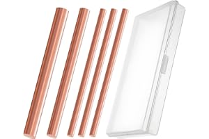 RRRST 5PCS Puro Barra de cobre 10cm, Diámetro 5mm 8mm 10mm, La pureza del cobre es del 99.9%, Barra redonda de cobre puro metálico Para Artesanías Hazlo tú mismo. Joyas Modelo