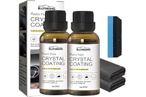 CAMIC Crystal Coating for Car, Plastic Parts Crystal Coating, Long Lasting Car Plastic Parts Care Agent, Plastic Parts Refurbish Agent (2 Pcs)