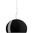 Kartell FL/Y Lampada a Sospensione E27, 15 W, Nero Lucido, Diametro 52cm