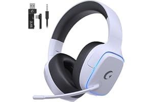 Gvyugke PS5 Headset Wireless, Gaming Headset für PS5, PS4, PC, Switch, Kopfhörer Kabellos Bluetooth 5.3, 2.4GHz Wireless Headset mit Mikrofon, 7.1 Surround Sound, 70 Stunden, RGB Lichter
