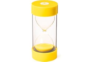 TEMPLE LODGE Jumbo Sand Timer for Kids - Colourful and Attractive - Easy-to-Operate Visual Learning Tool (2 Min - Yellow)