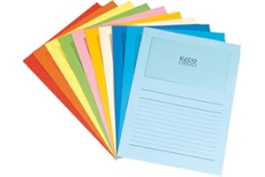ELCO Ordo "Classico" - Subcarpetas de papel con ventana - 10 x 10 colores variados - caja de 100