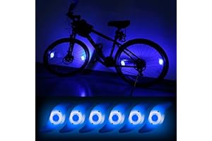 Teguangmei Luci dei Raggi Della Bicicletta,6pz Luci dei Raggi Della LED Bicicletta Flash Luci con 3Modelli Infiammanti Raggi Della Bike per Bambini Decorati Luci Delle Ruote Impermeabili Blu