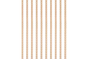 GÉNÉRIQUE Moulure En Bois | Bande de Perles Demi-Rondes en Bois 40 cm,Perles Moulures Non Traitées 10 Pièces Décoration Maison Porte Meuble Fenêtre Mur