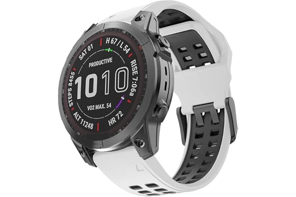 ISABAKE 22 mm Bracelets de Remplacement pour Fenix 7/Fenix 5 Plus/Fenix 5/Fenix 6/Fenix 6 Pro/Epix/Forerunner 935/945/Approach S60/Quatix 5, Bracelet Sport en Silicone Bicolore de 22mm,Hommes/Femmes
