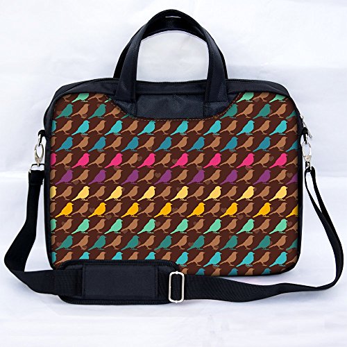 Sidorenko® Notebooktasche Laptoptasche für 17-17,3 " Zoll ( 43,9 cm) mit zwei Innentaschen für Zubehör / Vorder - Rückseite bedruckt