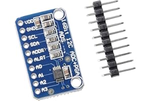 DollaTek ADS1115 16 Byte 4 Canales I2C IIC Módulo ADC Convertidor Digital analógico preciso Desarrollar Placa