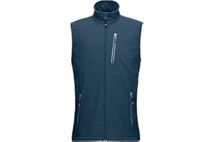 33,000 ft Lightweight Softshell Vest for Men, Waterproof, Windproof Running Vest, Breathable Gilet, Sleeveless Jacket for Cycling, Running, Hiking, Golf, Work