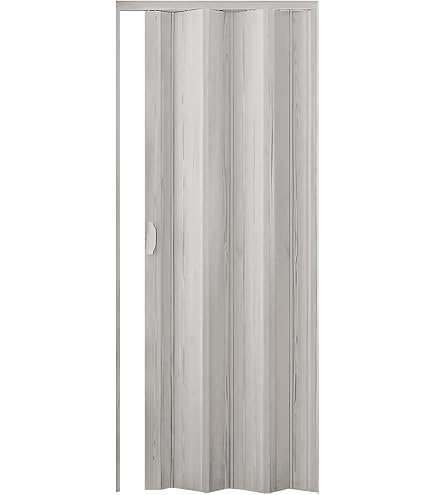 Porta A Soffietto Interni In PVC - Mod. Sonia 82x210 Cm - Con Vetro Effetto Niagara - Reversibile E Facile Da Montare - Foto 8