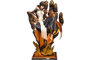 Luxetoys ZhongLi Spiel Anime Figuren Charakterfigur mit sitzender Haltung in Geo Creation zugehöriger Szene 28 cm Modellspielzeug Statue zur Dekoration