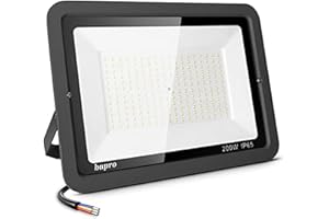 BAPRO 200W Foco LED Exterior, 20000 LM Super Proyector Foco Led Foco LED Interior Luz Exterior 6000K Focos Para Exteriores Floodlight IP65 Impermeable Led Reflector LED Blanco frio pare Garajes Jardines
