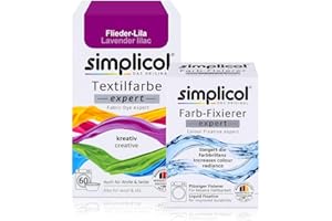 simplicol Expert + fijador del Color Paquete de Kombi Fabric Dye: Tinte de Coloración para Textiles: Lavado a Mano o Lavadora - púrpura