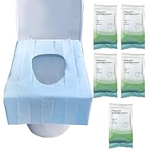 80 Copriwater Biodegradabili Usa E Getta - 63.5x63.5 Cm, Per Viaggi, Hotel, Ospedali, 8 Confezioni - Foto 8