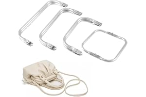 OMCGG 3 Pezzi Borsa a Forma di U Manico Interno, Chiusura Borsa Uncinetto Cornice a U 16 * 9CM/20 * 9CM/24 * 9CM Borsa in Alluminio Manico Borsa Cornice per Frizione Artigianato Progetti Fai da Te