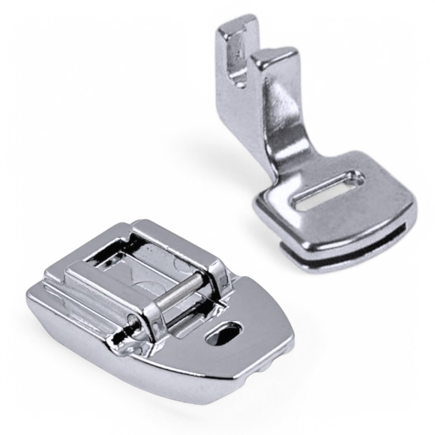 Zenith Invisible Zipper & Gathering Presser Foot Combo: Perfect for Low Shank Machines - Fits Usha Janome, Brother, Singer | Enhance Zippers, Ruffles & Pleats with Ease!