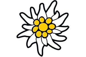 RITTER MEDIENDESIGN Premium Autoaufkleber Alpen Edelweiss Aufkleber Auto Sticker Waschanlagenfest Witterungs- und UV-beständig