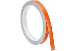 sourcing map Reflective Tape, 0.4 Inch x 26 ft Self-Adhesive Trailer Reflector Tape Waterproof Warning Safety Sticker High Visibility Night Reflectors, Orange