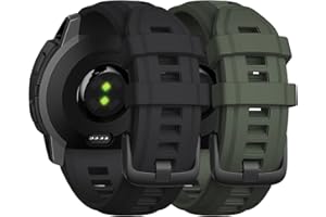 ANBEST Silikon kompatybilny z Garmin Instinct 2, sportowy zamiennik do Garmin Instinct 2/Instinct/Instinct Esports/Instinct Solar dla mężczyzn i kobiet