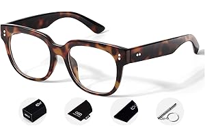 CGID Oversized Clear Lens Fake Glasses Women Men,100% UV400 Protection,Thick Big Square Frame Fashion Eyeglasses