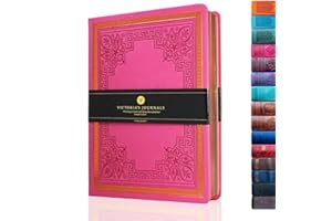 VICTORIA'S JOURNALS Leatherette Vintage Journal Hard Cover Lined Notebook Old Looking Travel Diary, 5.7'' x 8.1''