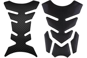 PSOWQ 2 Piezas Adhesivo para Tanque de Motocicleta, Protector para Tanque, Protector para Tanque de Motocicleta, Almohadilla para Tanque de Gas y Aceite de Motocicleta - Negro