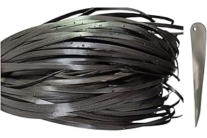 Feyart Kit de réparation pour meubles de jardin en rotin, table, chaise, canapé, mélange de café et outil de tissage, 34,7 m x 8 mm