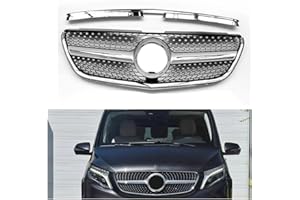 MMHGFIR Calandres Avant et de radiateur De Voiture, pour Mercedes-Benz Vito VITO W447 2016-2020 Grille de Calandre Sport Avant de Voiture,Pare-Chocs Supérieur Capot Maille Grille Radiateur