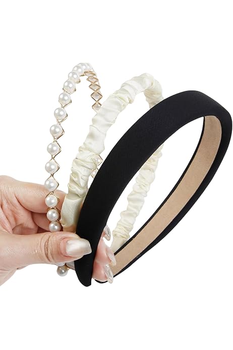 Set Di 5 Cerchietti Per Capelli Con Perle Bianche, Per Donne E Ragazze - Ideali Per Dirndl, Oktoberfest E Occasioni Speciali