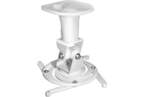 myWall H16-1WML, Deckenhalterung Beamer (Belastbarkeit 15kg, Deckenabstand: 225mm) weiß matt