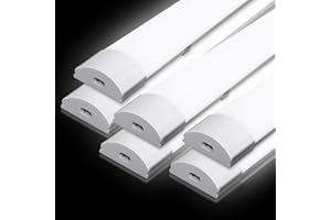 ‎JOPASSY Jopassy Feuchtraumleuchte LED 6x 120cm Neutralweiß IP65 Wasserfest feuchtraumlampe Werkstattlampe leuchtstofflampe Wannenleuchte lampe feuchtraum Leuchte für Garage Keller Bad Büro Warenhaus