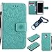 Produktbild für Samsung Galaxy S5 mini Hülle Blume Premium PU Leder Schutzhülle für Samsung Galaxy S5 mini Bookstyle Tasche Schale PU Case mit Standfunktion+Outdoor Kompass Schlüsselanhänge) #Q