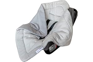 ‎ORSON FOR ORSON for® | Einschlagdecke babyschale, weiche für Neugeborenen |100% Bio-Baumwolle | Oeko-Tex | Winter | Babydecke für Kinderwagen, Kindersitz oder Babybett | Ganzjährig einsetzbar (Grau с)