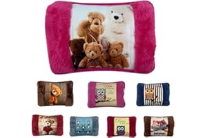 WENZO Borsa Acqua Calda Elettrica con Fodera Morbida in Peluche, 500W Ricaricabile, Max 75°C – Scaldamani e Scaldapiedi, Sollievo Dolori Muscolari, Schiena e Mestruali, Ideale per Inverno