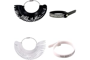 WODEHAHAGOU 4 PCS Ring Sizer Finger Sizing Measuring Tool Finger Size Sizing Belt Measurement Tools Finger Size Measuring Belt Wedding Ring Diameter Women Men Kit Tools for Measuring Rings Ring Sizer UK Women