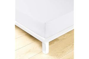 LARA MORADA - Lenzuolo sotto con Angoli Singolo Elasticizzati, 100% Cotone, Made in Italy, Tinta Unita, per Letto Singolo 1 Posto, 90cm x 200cm + 25 cm Bianco