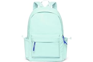 BITUOR Schulrucksack Mädchen, Rucksack Schule Teenager, Schultasche Damen, Schulranzen mit Laptopfach, Wasserdichter, Multi-Tasche Tagesrucksack, Unisex Backpack für Ausflüge, Uni, Schule (Mintgrün)