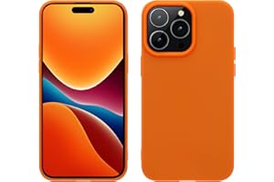 kwmobile Funda para iPhone 14 Pro Carcasa - Case de TPU y Silicona Ultrafino para Smartphone - Protector antigolpes con Bordes elevados para móvil - Apto para Carga inalámbrica - Naranja neón