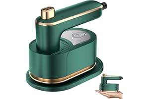 Idota Żelazko podróżne, mini żelazko podróżne, lekkie, ceramiczne, nieprzywierające, szybkie nagrzewanie, żelazko podróżne ze zbiornikiem na wodę 50 ml, do domu i w podróży, MNYD-1