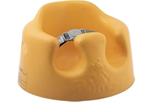 Bumbo B10011 Asiento de piso ancho cómodo de espuma suave para bebé con arnés ajustable de 3 puntos, amarillo Mimosa