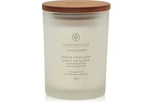 CHESAPEAKE BAY CANDLE Chesapeake Bay Scented Candle | Peace + Tranquility (Cashmere Jasmine) Medium Tumbler Aromatherapy Candle | Burn Time: Up to 57 Hours | Mind & Body Collection | Gifts for Women