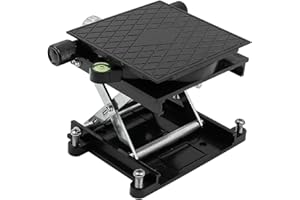 ZONADAH Lifting Platform 360°Rotatable Bearing Jack Lift Stand Table Lab Lift Stand Aluminum Alloy Lifting Stand for Router Lift Carpentry Carving Experiment Black
