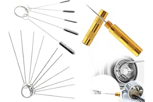 ‎LHBWHIZ Lhbwhiz Airbrush Reinigungswerkzeug Kit,Edelstahl Spritzpistole Cleaner Set mit Bürsten und Nadeln,Professionell Luftbürste Reiniger DüSenwerkzeug Zubehör,Reinigungsset,Cleaning Tools,für Airbrush