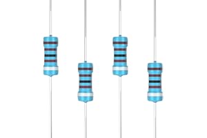 SCOOYUCK 100 Pièces 1/4W 9,1K Ω ohm résistance de film métallique 1% tolérance pour les projets de bricolage et les expériences